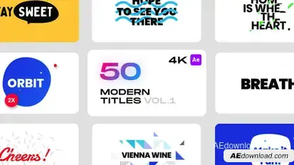 Modern Titles for After Effects Titles template preview