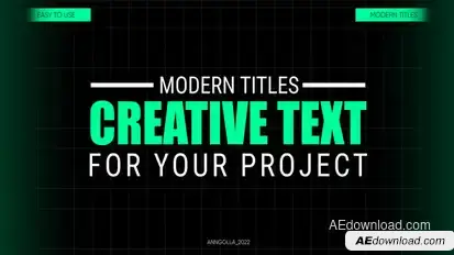 Modern Titles Pack Titles template preview