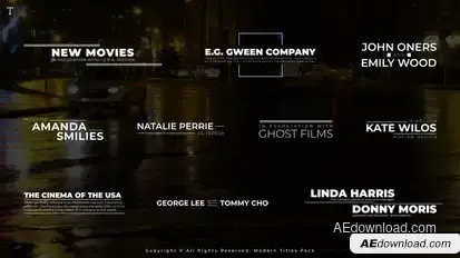 Modern Titles Pack Titles template preview