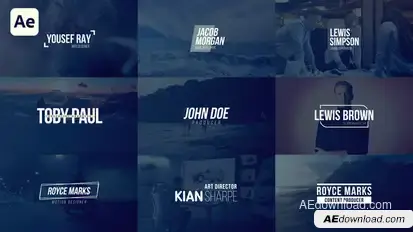 Modern Titles Pack Titles template preview