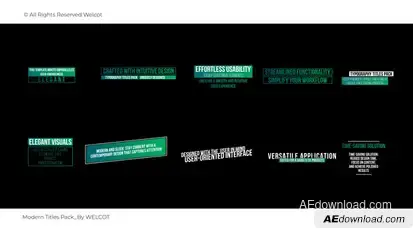 Modern Titles Pack | After Effects Titles template preview
