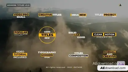Modern Titles v3.0 | After Effects Titles template preview