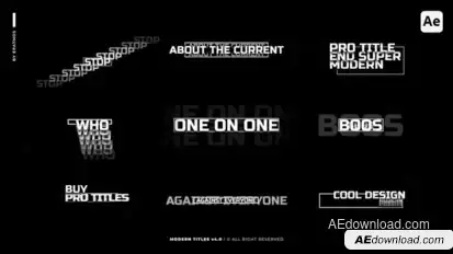 Modern Titles v4.0 | AE Titles template preview