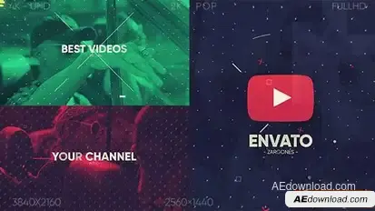 Modern Trap Glitch Logo Openers template preview