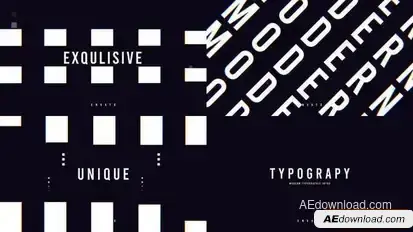 Modern Typo Intro Openers template preview