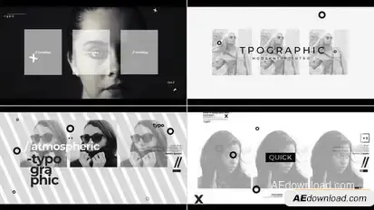 Modern Typographic Intro Openers template preview