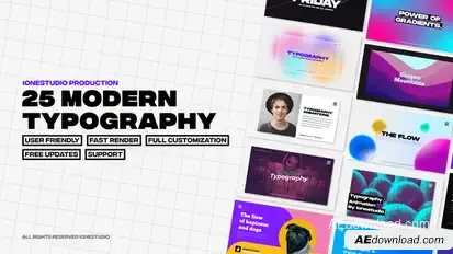 Modern Typography Titles template preview