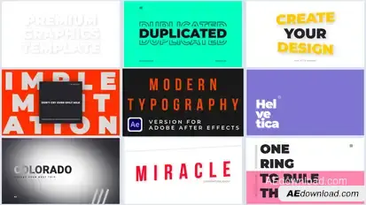 Modern Typography Titles template preview