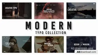 Modern Typography Titles template preview