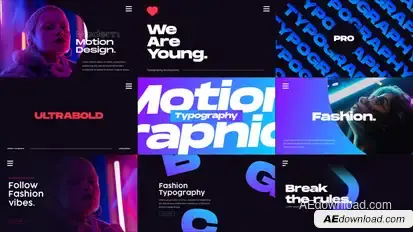 Modern Typography Titles template preview