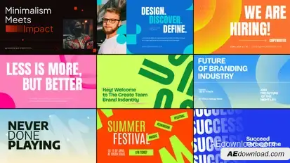 Modern Typography Titles template preview