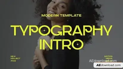 Modern Typography Intro Openers template preview