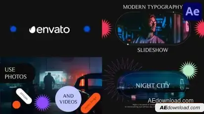 Modern Typography Intro Slideshow for After Effects Openers template preview