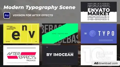 Modern Typography Scenes Video Displays template preview