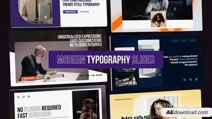 Modern Typography Slides Openers template preview