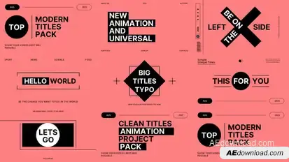 Modern Typography Titles Titles template preview