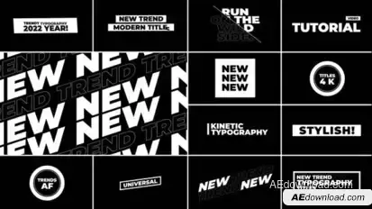 Modern Typography Titles | After Effects Titles template preview