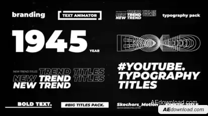 Modern Typography Titles | After Effects Titles template preview