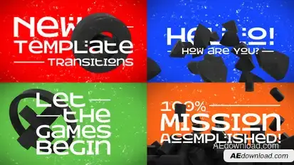 Modern Typography Transitions Elements template preview