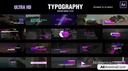 Modern Unique Titles for After Effects | Gradient Colors Titles template preview