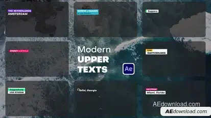 Modern Upper Thirds Titles template preview