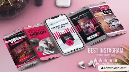 Modern Vertical Stories Video Displays template preview