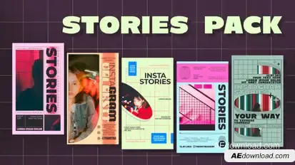Modern Vertical Stories Elements template preview