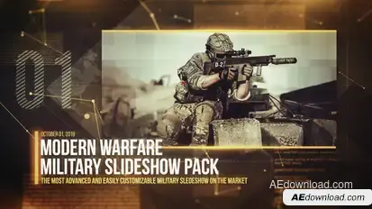 Modern Warfare | Military Presentation Video Displays template preview