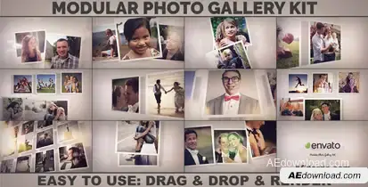 Modular Photo Gallery Kit Video Displays template preview