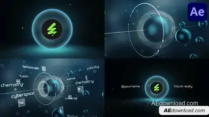 Molecules Logo Reveal for After Effects Logo Stings template preview