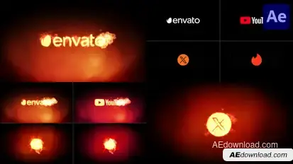 Molten Fire Logo | After Effects Logo Stings template preview