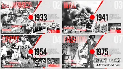 Moments of History - Timeline of Events Openers template preview