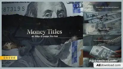 Money Titles/ Overlays/ Grunge/ Texture/ Montage/ Title Sequence/ Art/ Cash/ Wallet/ Footages/ Font Titles template preview