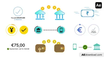Money Transfer & Digital Payment Pack Elements template preview