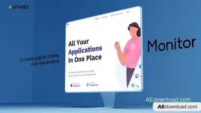 Monitor MockUp Product Promo template preview