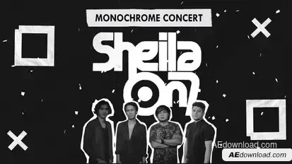 Monochrome Concert Promo Openers template preview