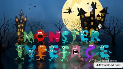 Monster Typeface | After Effects Template Titles template preview