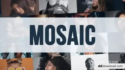 Mosaic Dynamic Intro Video Displays template preview