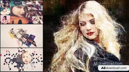 Mosaic Photo Animation Video Displays template preview