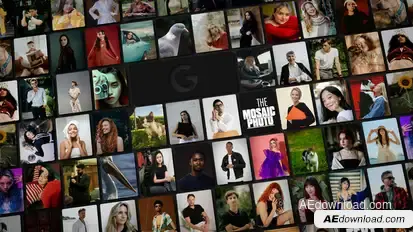 Mosaic Photo Logo Reveal Logo Stings template preview