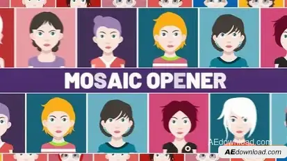 Mosaic Photo Opener I Fast Rhytmic Intro Openers template preview