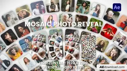 Mosaic Photo Reveal | Carousel | Carousel Logo Intro Openers template preview