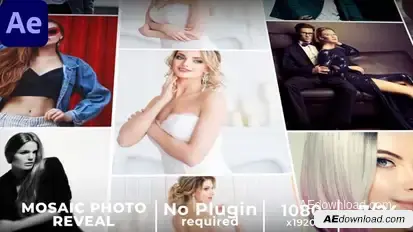 Mosaic Photo Reveal || Mosaic Intro Video Displays template preview
