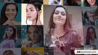 Mosaic Photo YouTube Intro Openers template preview