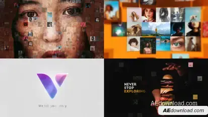Mosaic Photos & Videos  Logo Reveal Logo Stings template preview