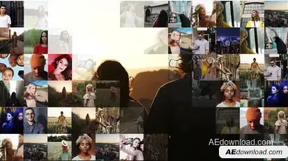 Mosaic Slideshow Video Displays template preview