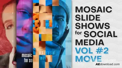 Mosaic Slideshows for Social Media. Vol 2 MOVE Product Promo template preview