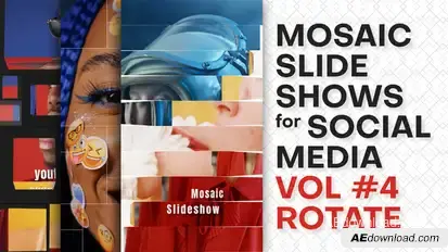 Mosaic Slideshows for Social Media. Vol 4 ROTATE Product Promo template preview