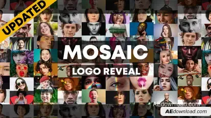 Mosaic Stomp Photo Logo Reveal Logo Stings template preview