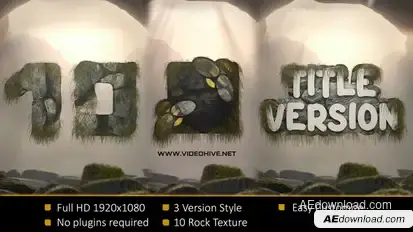 Moss Grass Stone Countdown Elements template preview